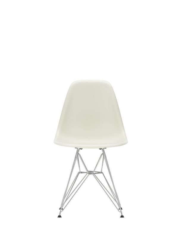 Eames Plastic Side Chair DSR Chair Vitra Chrome Pebble